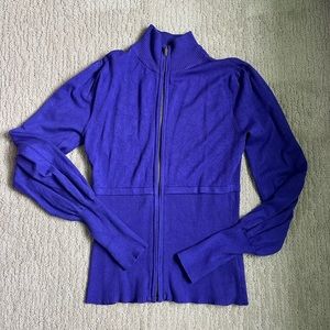 Marc Bouwer vintage purple high neck zip-up sweater